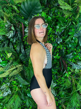 Load image into Gallery viewer, black and white damaris one piece