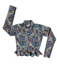 Load image into Gallery viewer, paisley peplum rashguard