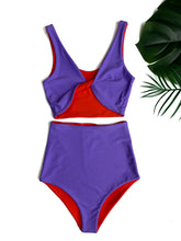 Load image into Gallery viewer, violet persimmon twist tank